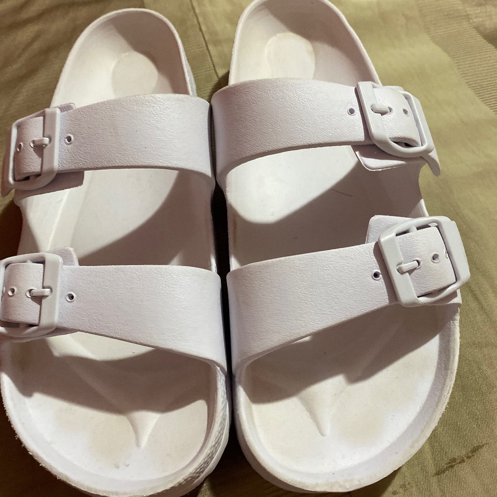White sandals
